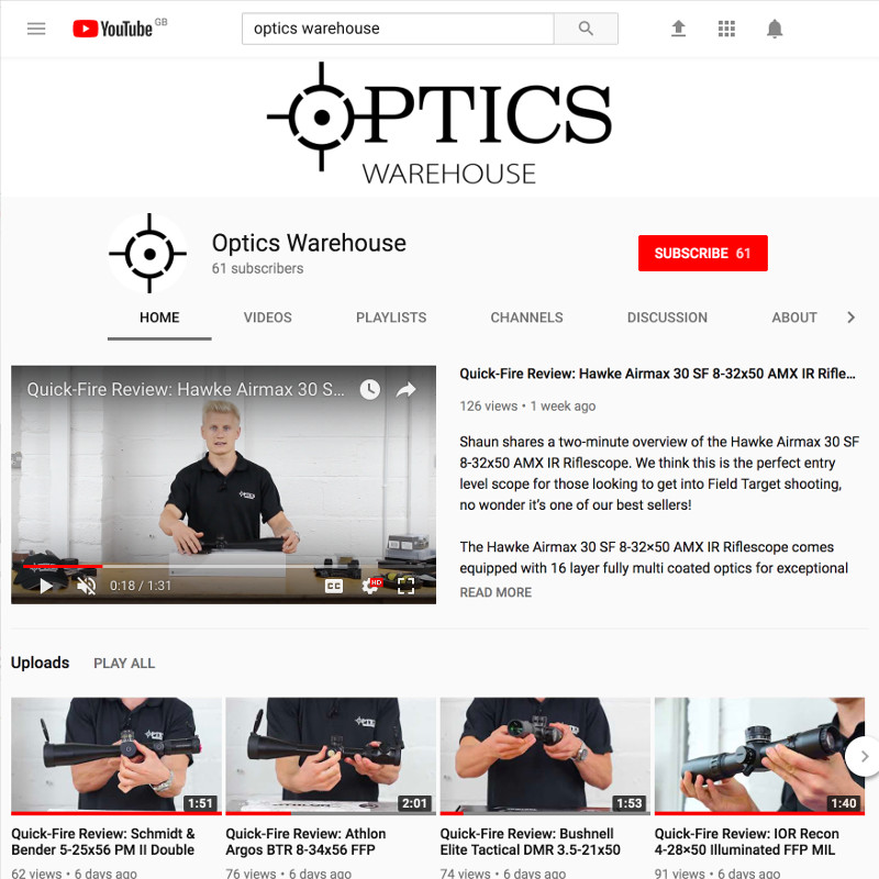 Optics Warehouse YouTube Intro