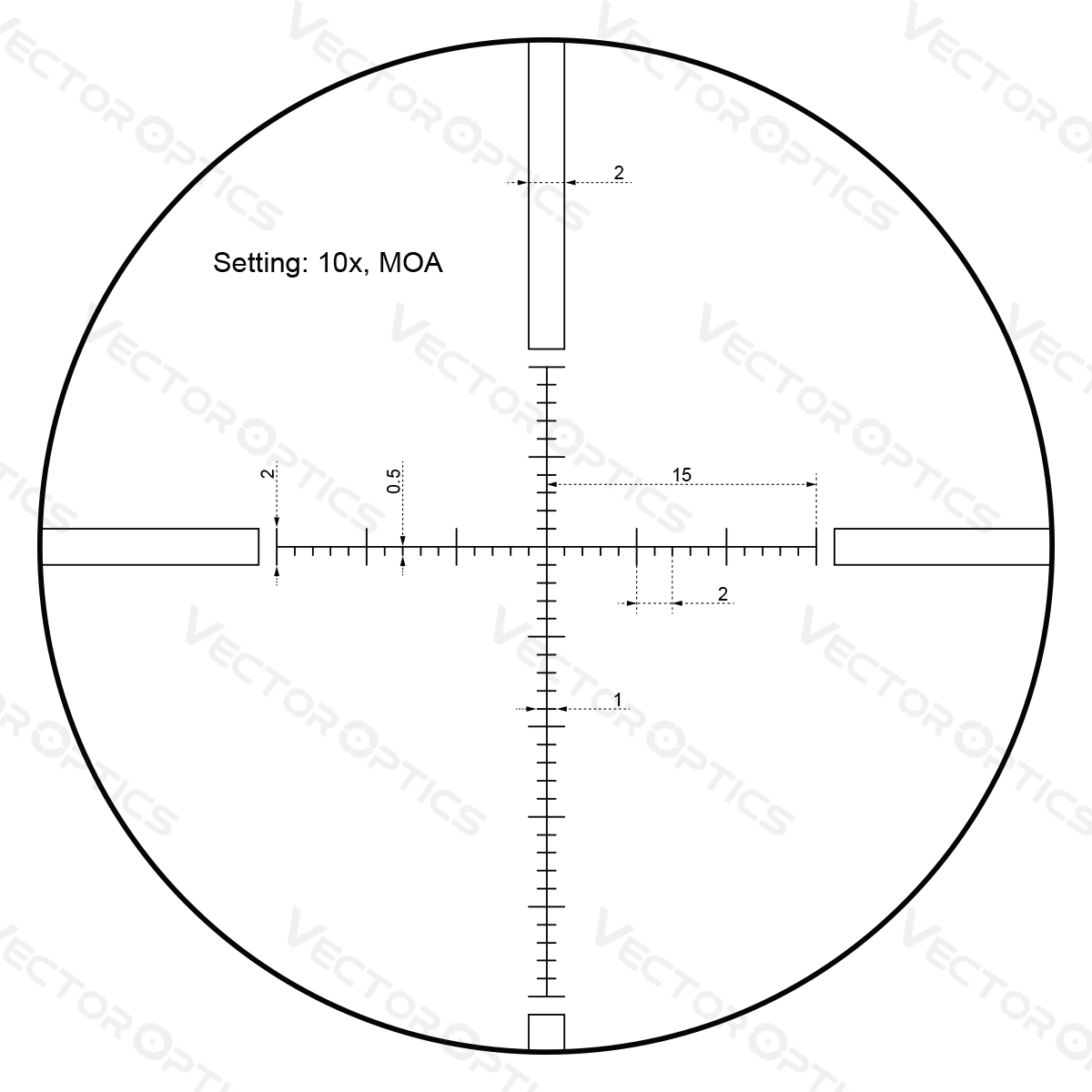 Retical images for Vector Optics Sentinel 4-16x50 SFP Illuminated 1/4MOA Side Focus Rifle Scope inc Free Weaver Picatinny Rings **Special Deal** - Optics Warehouse