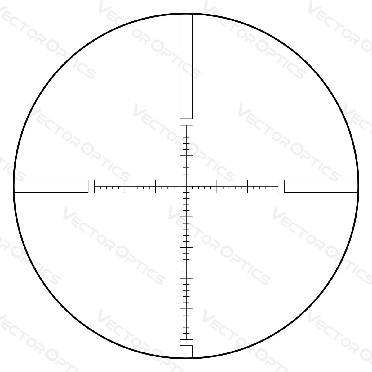 Reticle image for Vector Optics Sentinel 6-24x50 MP1/8MOA 30mm Rifle Scope **Special Deal**- Optics Warehouse