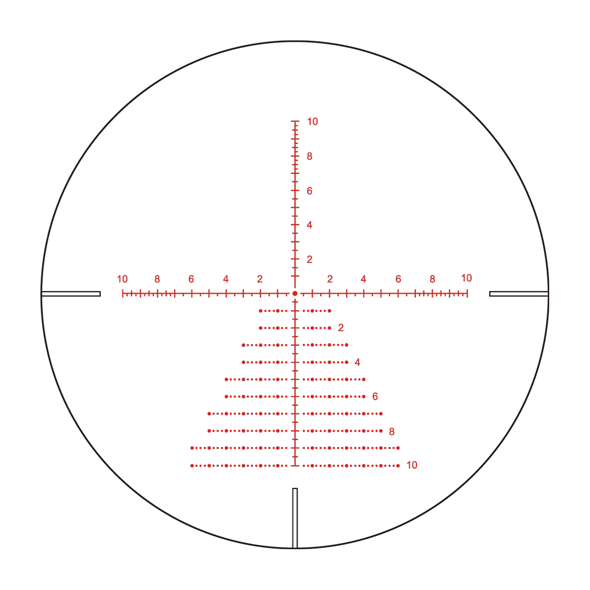 Reticle for the Vector Optics Continental x6 3-18x50 ARI Tactical Lock 1/10MIL 30mm Riflescope