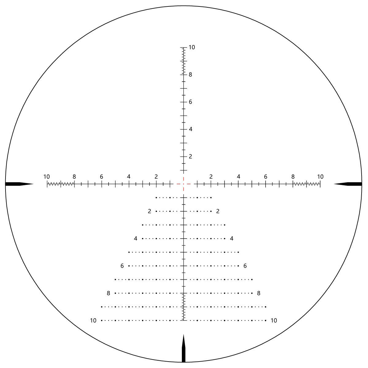 Reticle for Vector Optics Taurus 4-32x56 SFP Illuminated ED 1/10MIL 34mm Rifle Scope